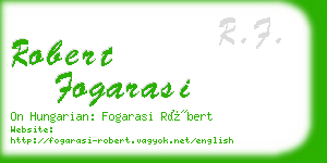 robert fogarasi business card